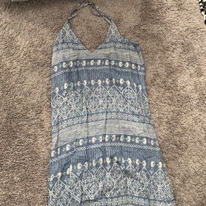 Roxy XL blue print strapped maxi dress